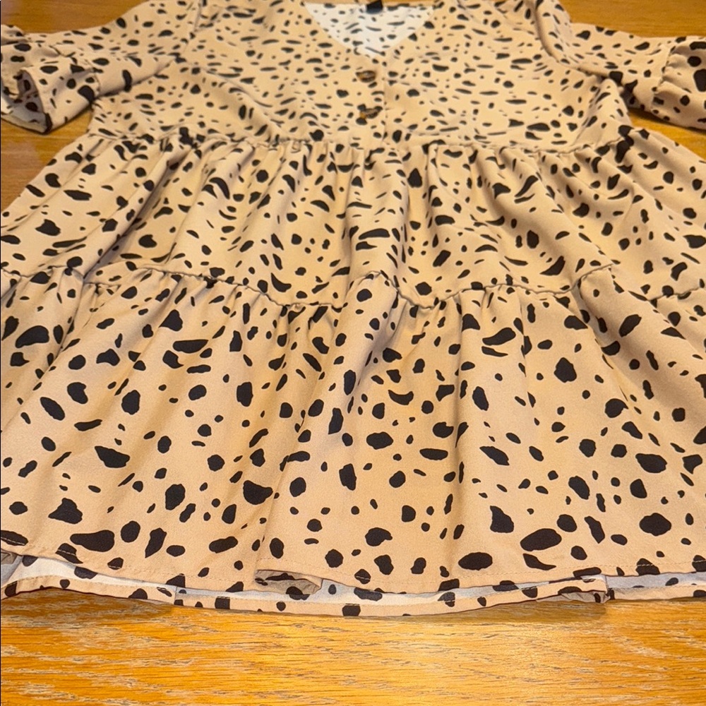 SHEIN Tan Flutter Sleeve Mini Dress - Picture 4 of 6